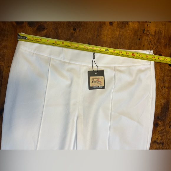 NWT!!! St John White Ankle Straight Leg High Waist Pants K810Q81 - Picture 8 of 12